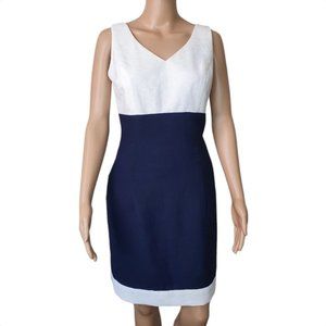 Vintage sheath dress lovers Australia Sze 10  pencil navy white office work